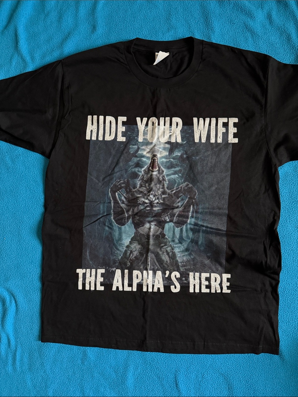 Black Graphic Tee "Hide Your Wife - The Alpha's Here"